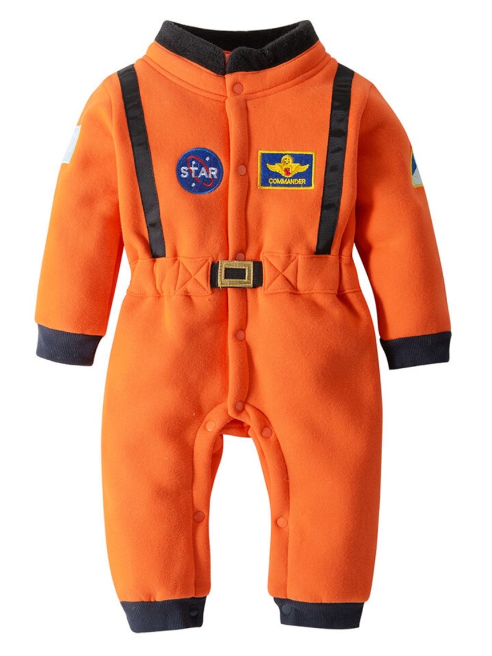 Baby Astronaut Costume Fleece Jumpsuit Onesie 3-6 Months Orange NASA